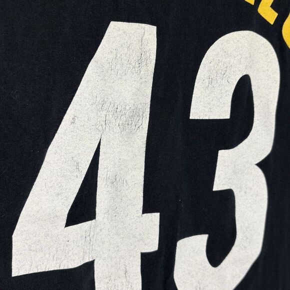 NFL Super Bowl XLIII Pittsburgh Steelers T Shirt #43 Polamalu Sz. M Sports Fan - Picture 3 of 5